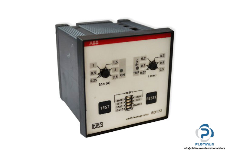 ABB RD172 EARTH LEAKAGE RELAY Platinum International