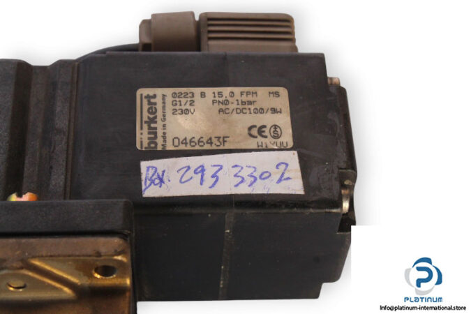 Burkert-0223-B-15.0-FPM-MS-pneumatic-valve-(used)-2
