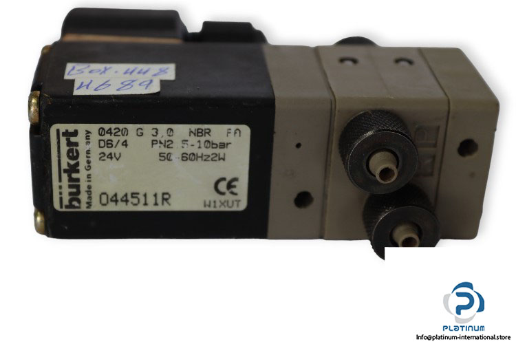 Burkert-0420-G-3.0-NBR-PA-air-solenoid-valve-24-vac-(used)-1