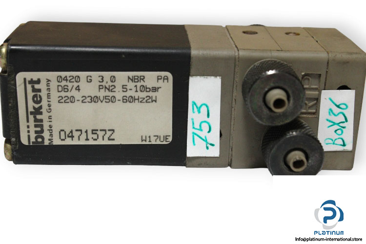 Burkert-0420-G-3.0-NBR-PA-air-solenoid-valve-(used)-1