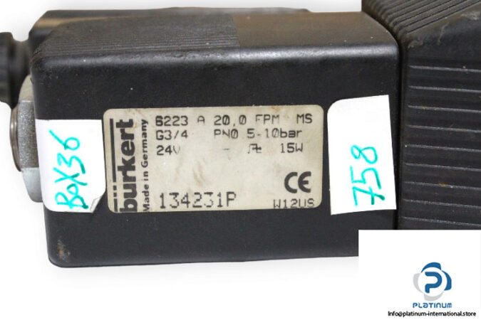 Burkert-6223-A-20.0-FPM-MS-air-solenoid-valve-(used)-2