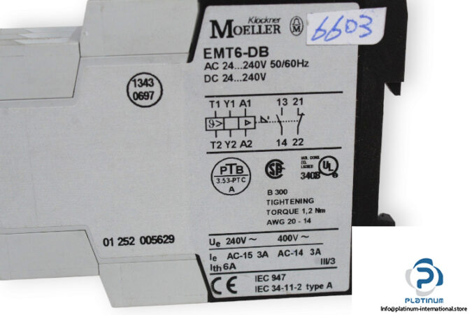 Klockner-moeller-EMT6-DB-thermistor-overload-relay-(used)-2