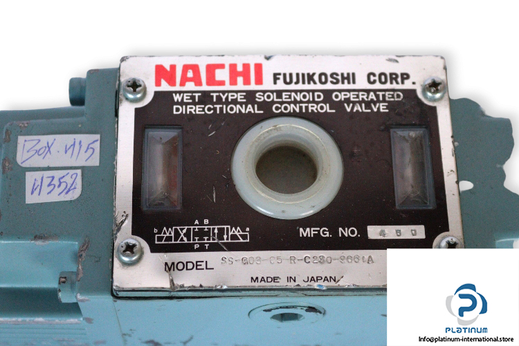 Nachi-SS-G03-C5-R-C230-9661A-solenoid-operated-directional-valve-(used)-1