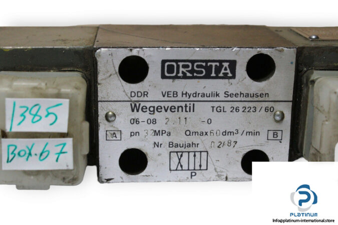 Orsta-TGL-26-223_60-solenoid-operated-directional-valve-with-solenoid-coil-(used)-2