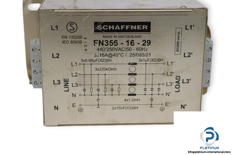 Schaffner-FN356-16-29-power-line-filter-(used)-1
