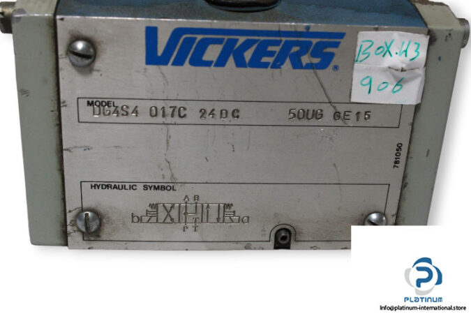 Vickers-DG4S4 -017C-24DC-50UG-GE15-solenoid-operated-directional-valve-(used)-2