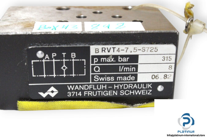 Wandfluh-BRVT4_7.5-S725-flow-control-valve-(used)-1