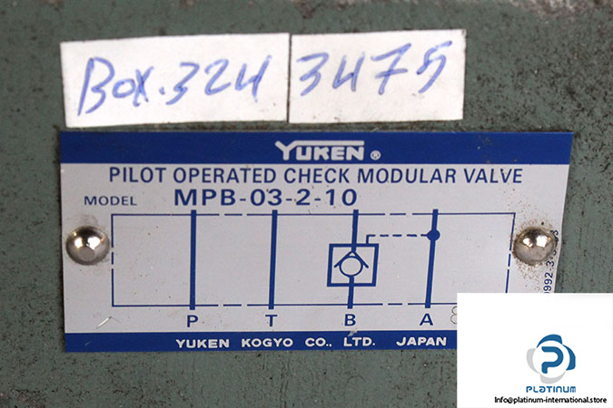 Yuken-MPB-03-2-10-pilot-operated-check-modular-valve-(used)-1