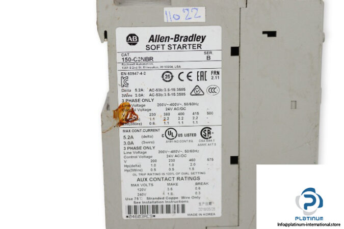 allen-bradley-150-C3NBR-smart-motor-controller-(Used)-2