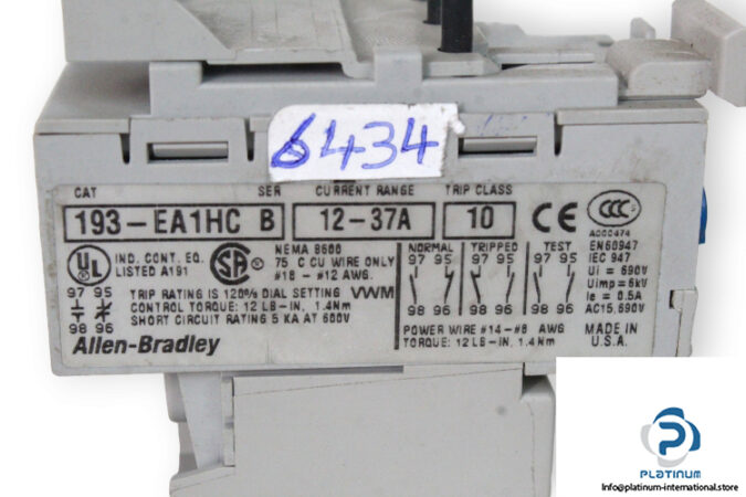 allen-bradley-193-EA1HC-B-motor-protection-relay-(used)-2