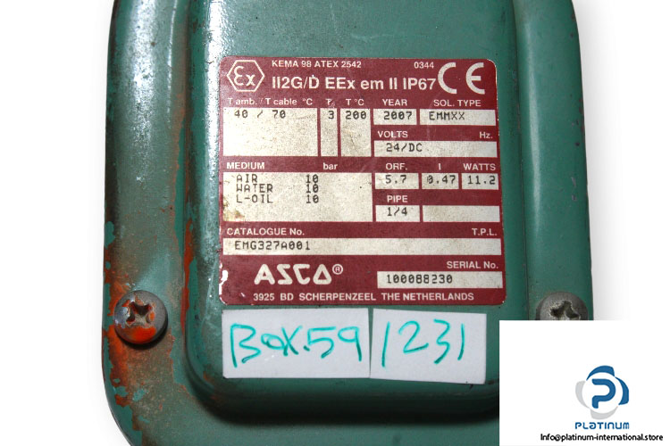 asco-EMG327A001-direct-operated-solenoid-valve-used-2