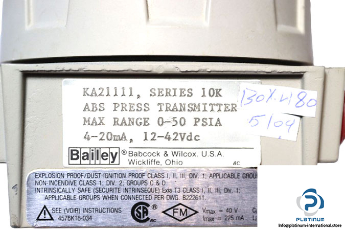 bailey-KA21111-pressure-transmitter-used-2