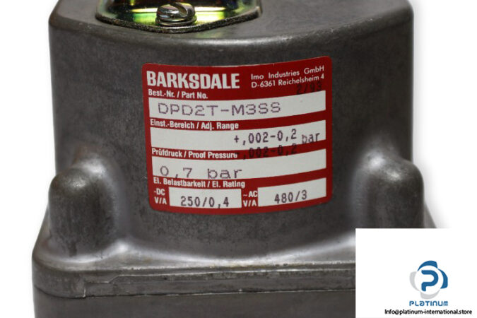 barksdale-DPD2T-M3SS-diaphragm-differential-pressure-switch-(new)-2