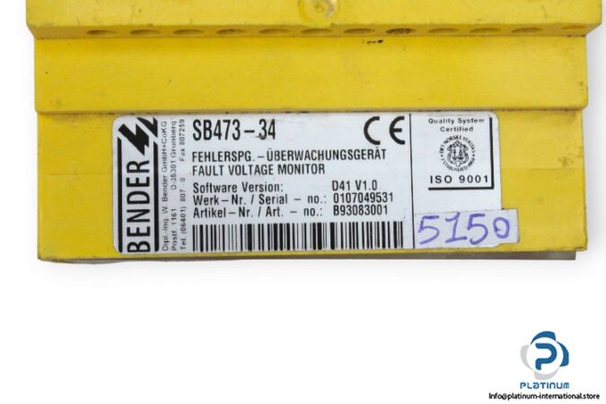 bender-SB473-34-fault-voltage-monitor-used-3