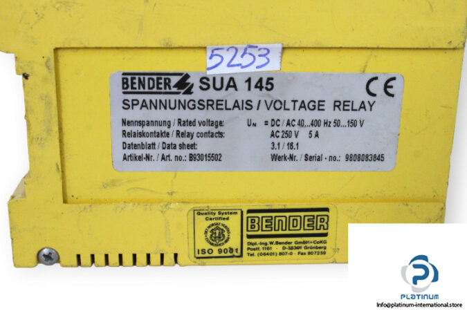bender-SUA145-voltage-relay-(used)-2