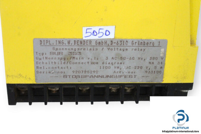 bender-SUR-353-voltage-relay-(used)-2