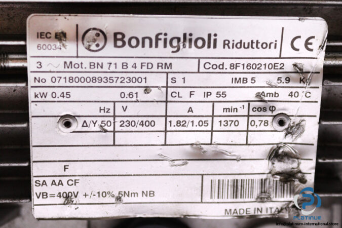 bonfiglioli-BN-71-B-4-FD-RM-brake-motor-used-2