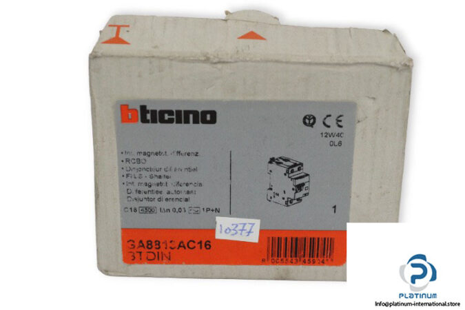 bticino-GA8813AC16-thermal-magnetic-circuit-breaker-(New)-2