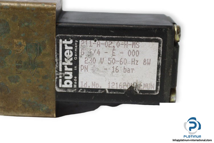 burkert-211-A-02-0-H-MS-G1_4-E-000-single-solenoid-valve-used-2