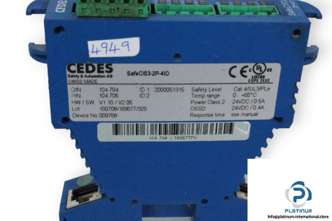 cedes-SAFECIS3-2P-4I0-safety-relay-(used)-2