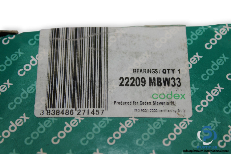 codex-22209-MBW33-Spherical-Roller-Bearing-(new)-(carton)-1