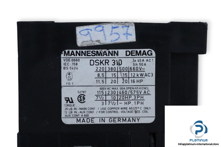 demag-DSKR-310-contactor-circuit-breaker-(used)-1