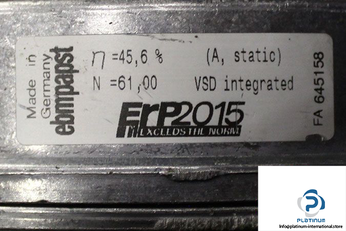 EBMPAPST RG148/1200-3633-010204 CENTRIFUGAL FAN - Platinum