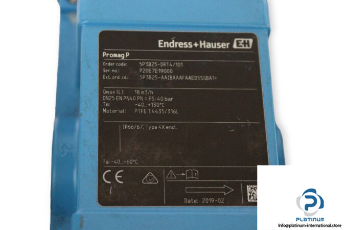 endress-hauser-PROMAG-P-300-electromagnetic-flowmeter-(Used)-3