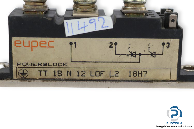 eupec-TT-18-N-12-LOF-L2-18H7-thyristor-module-(Used)-1