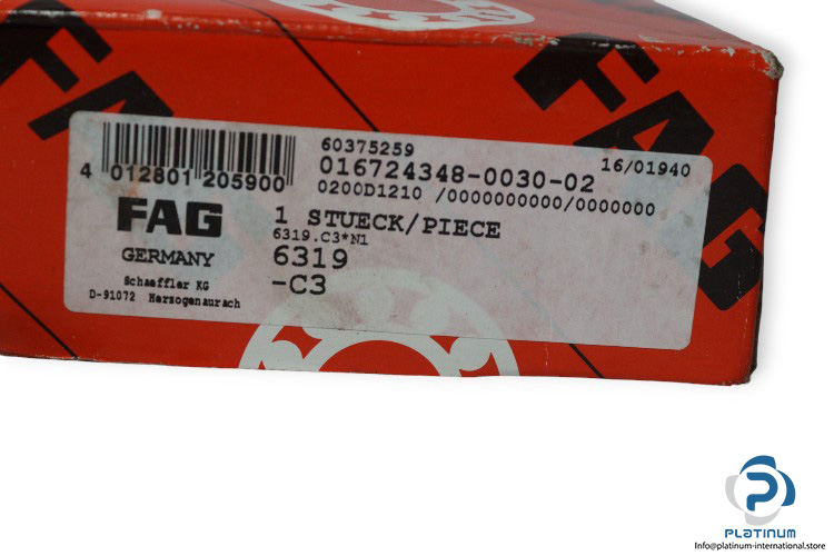fag-6319-C3-deep-groove-ball-bearing-(new)-(carton)-1
