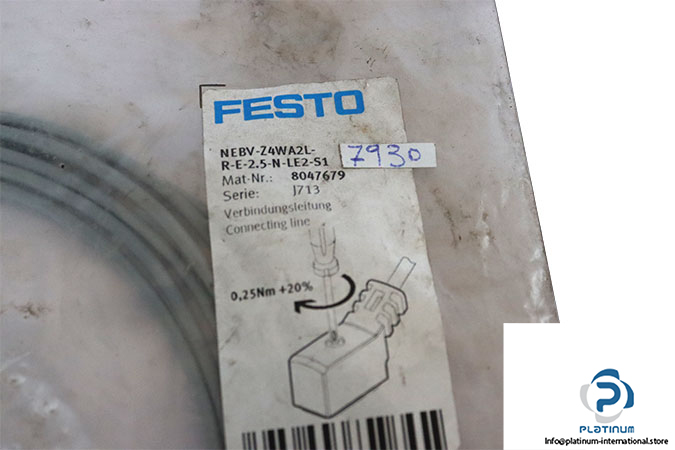 festo-NEBV-Z4WA2L-R-E-2.5-N-LE2-S1-connecting-cable-(New)-1