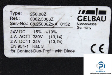 gelbau-250-06Z-safety-relay-used-2