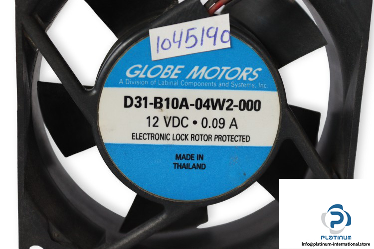 globe-motors-D31-B10A-04W2-000-axial-fan-Used-1