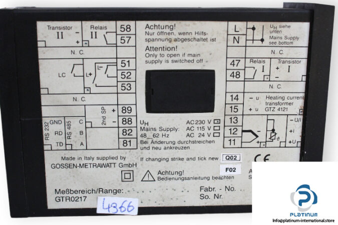 gossen-metrwatt-R0217-electronic-regulator-(used)-2