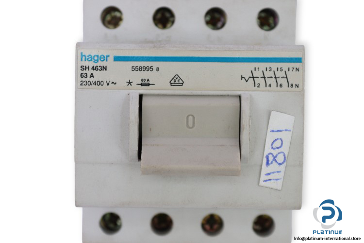hager-SH-463N-circuit-breaker-(Used)-1