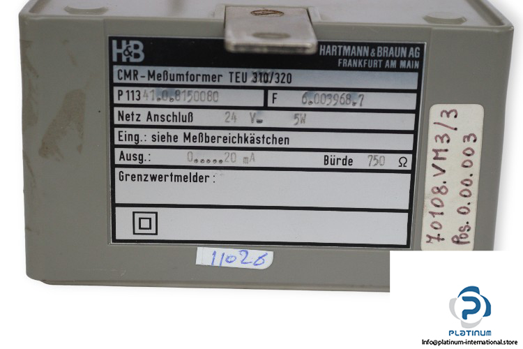 hartmann-braun-TEU-310-320-cmr-transducer-(Used)-1