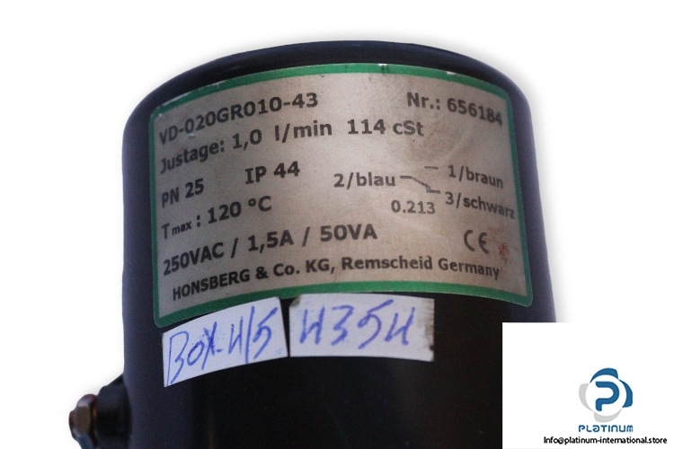 honsberg-VD-020GR010-43-flow-switch-(used)-1