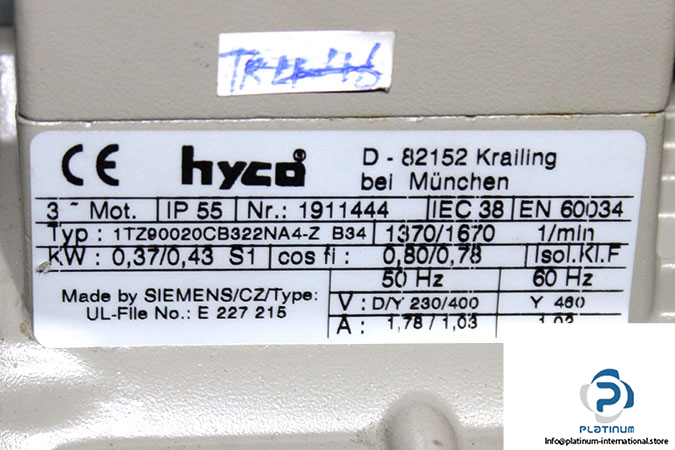 hyco-1TZ90020CB322NA4-Z-B32-electric-motor-used-2