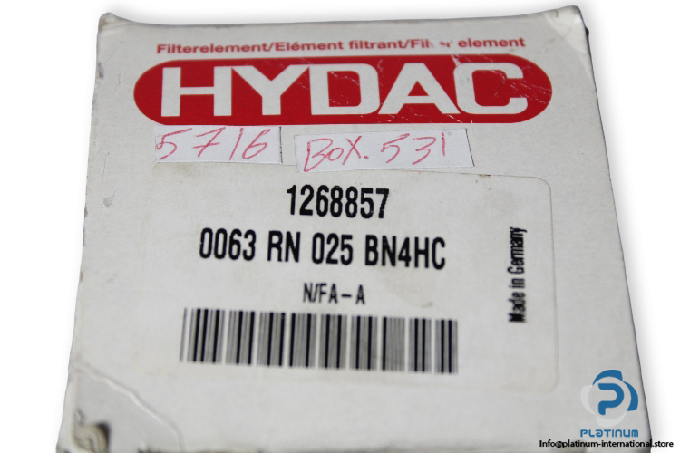 hydac-0063-RN-025-BN4HC-in-line-filter-(new)-1