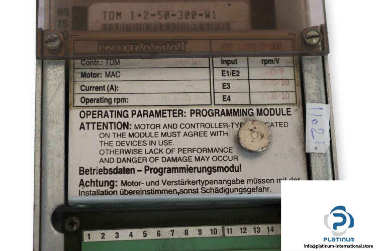 indramat-TDM-1.2-50-300-W1-servo-control-drive-(Used)-1