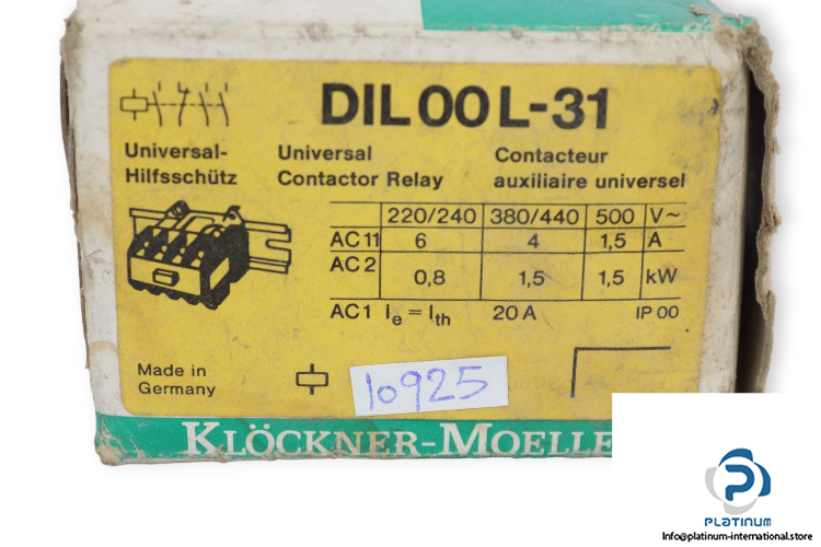 klockner-moeller-DIL00L-31-contactor-relay-(new)-1