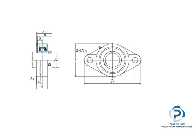 koyo-UCFL-207-oval-flange-ball-bearing-unit-(new)-2