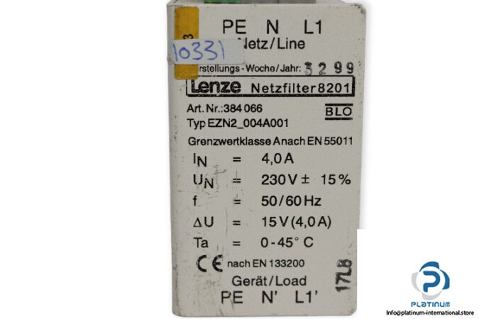 lenze-EZN2_004A001-line-filter-(used)-1