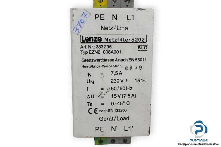 lenze-EZN2_008A001-line-filter-(used)-1