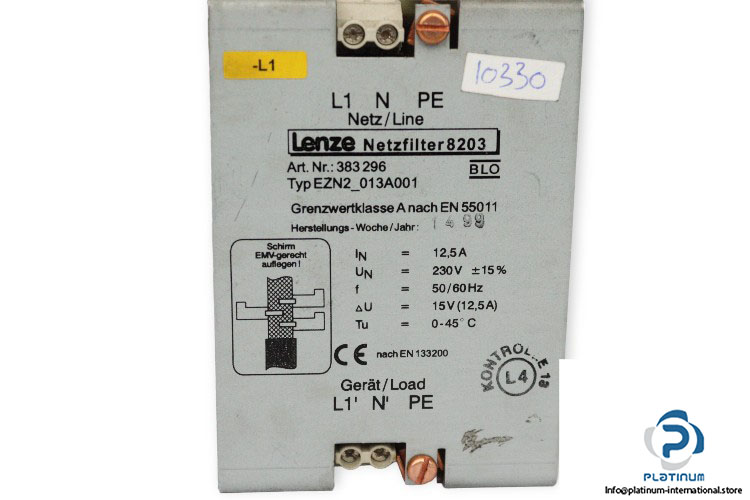 lenze-EZN2_013A001-line-filter-(used)-1