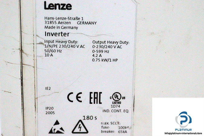 lenze-I55AE175B10V10000S-inverter-drive-(used)-1