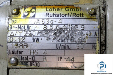 loher-A63A-4-gear-motor-1-used