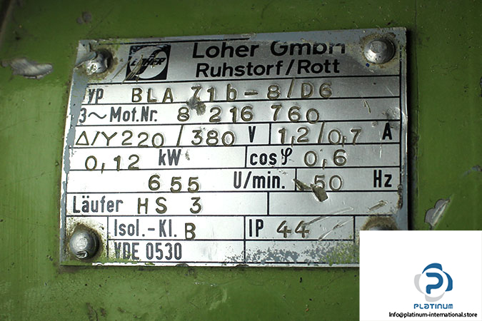 loher-BLA-71B-8_D6-gearmotor-1-used