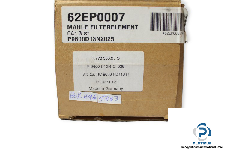 mahle-P9600D13N2025-filter-element-(new)-(without-carton)-1