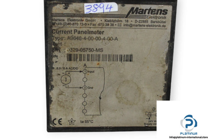 martens-A9648-4-00-00-4-00-A-current-panelmeter-(used)-2